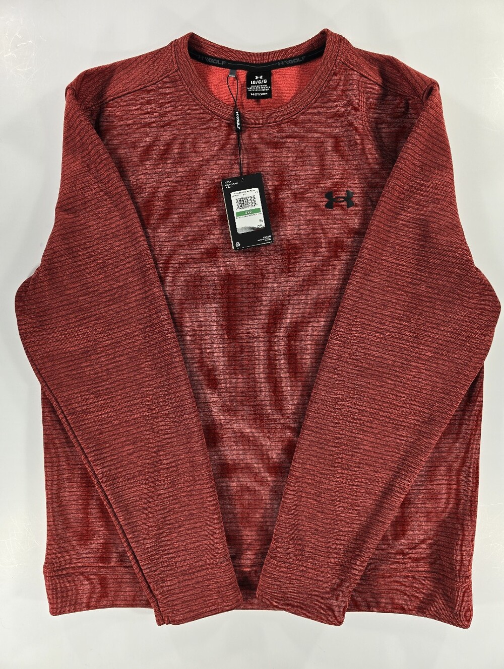 NEW Under Armour Men Storm SweaterFleece Crew Neck Brick Red Pullover Large Golf